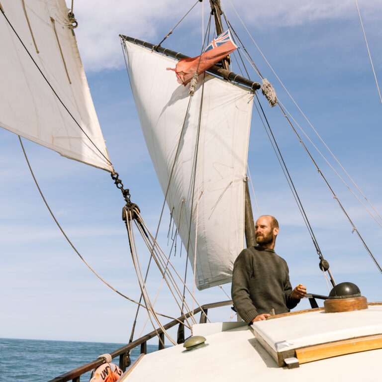 Captain Filémon Darbois on board GRAYHOUND