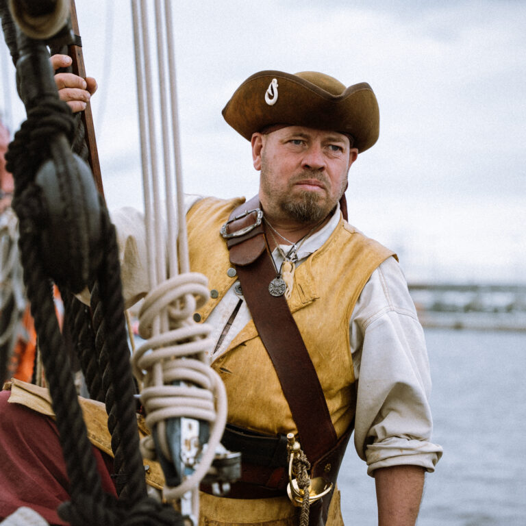 GRAYHOUND Owner Oskar Hejll dressed up as a pirate